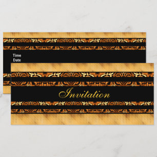 Convite Gold Africa Sobre Preto