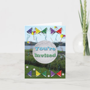 Convite Golf Party Invitation Card
