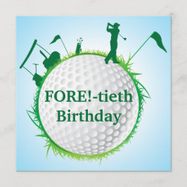 Convite Golfing do aniversário de 40 anos dos
