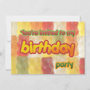 convite gomoso do aniversário dos ursos