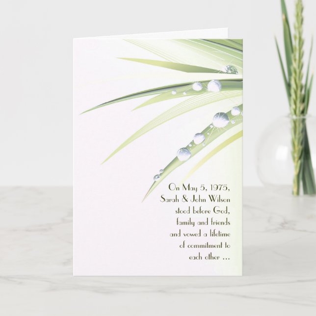 Convite Gotas de chuva nas folhas (Frente)