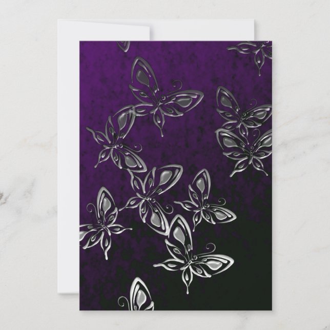 Convite Gótico para Borboletas de Prata (Frente)
