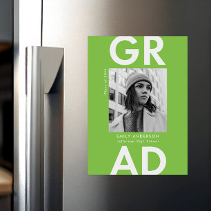 Convite Graduação de Foto do Verde limão de Formando Negri