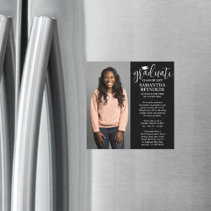 Convite Graduação de Foto em Preto e Branco 1 de Script Mo