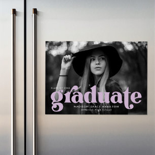 Convite Graduação de Fotografia da Tipografia Lilac Negr