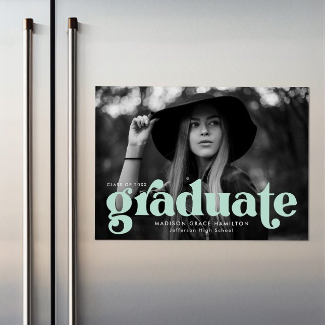 Convite Graduação de Fotografia da Tipografia Verde Bold M (Criador carregado)
