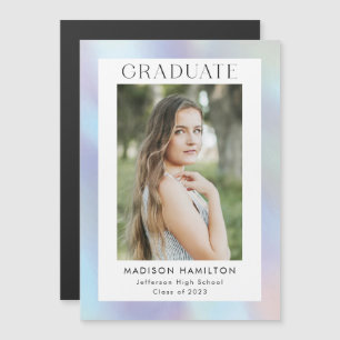 Convite Graduação de Fotos Holográficas em Púrpura e A