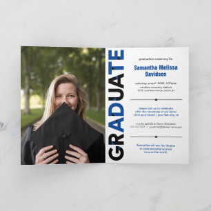 Convite Graduação de Letras Ângulo Grande Azul