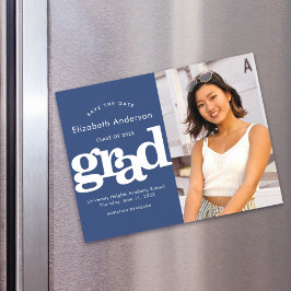 Convite Graduação Marinho em negrito Salvar o Moderno de D