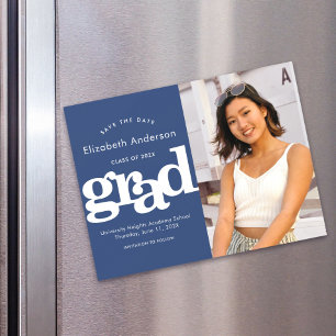 Convite Graduação Marinho em negrito Salvar o Moderno de D