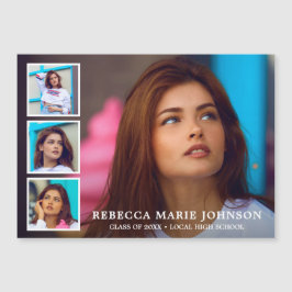 Convite Graduação Moderna de Colagem de Fotos Simples