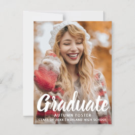 Convite Graduação Moderna de Fotografia de Tipografia em N