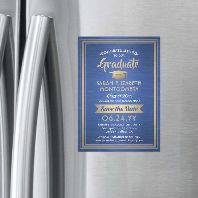 Convite Graduação Salva a data com escovação Real Azul e D (Criador carregado)