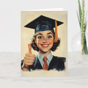 Convite Graduado Feliz Fazendo um Polegar Para Cima 