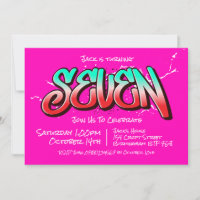 Convite Graffiti Brilho Sete