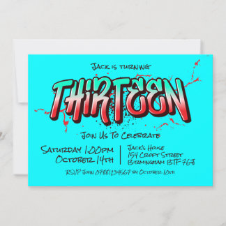 Convite Grafite Brilhante Treze