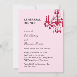 Convite grande do jantar de ensaio do salão de