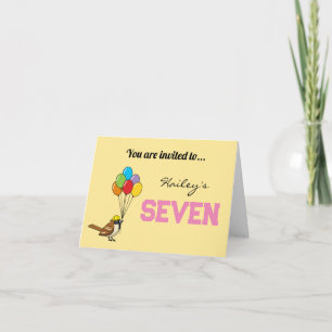 Convite Grátis Sparrow com Balões Aniversário Personaliz