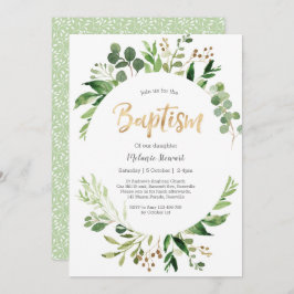 Convite Greenery Baptism