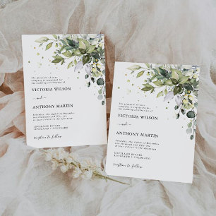 Convite Greenery Wedding