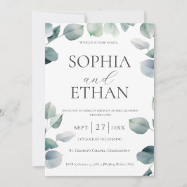 Convite Greenery Wedding