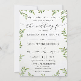 Convite Greenery Wedding
