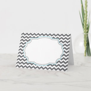 Convite Grey Elegant Chevron Invitation