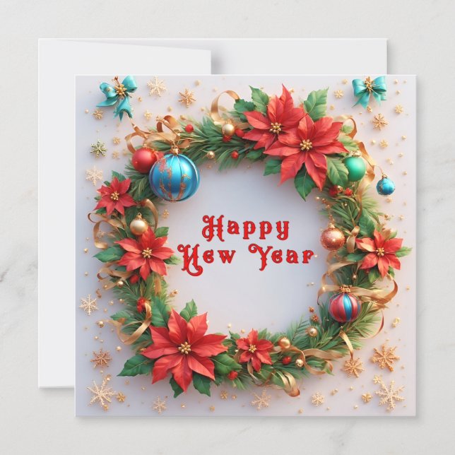 Convite Grinalda de Natal Festiva (Frente)