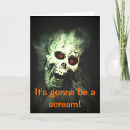 Convite Gritando no Halloween do Caveira