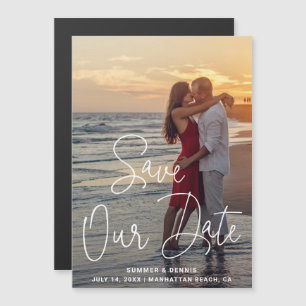 Convite Guardar a nossa Foto de Script Elegante de Data Sa