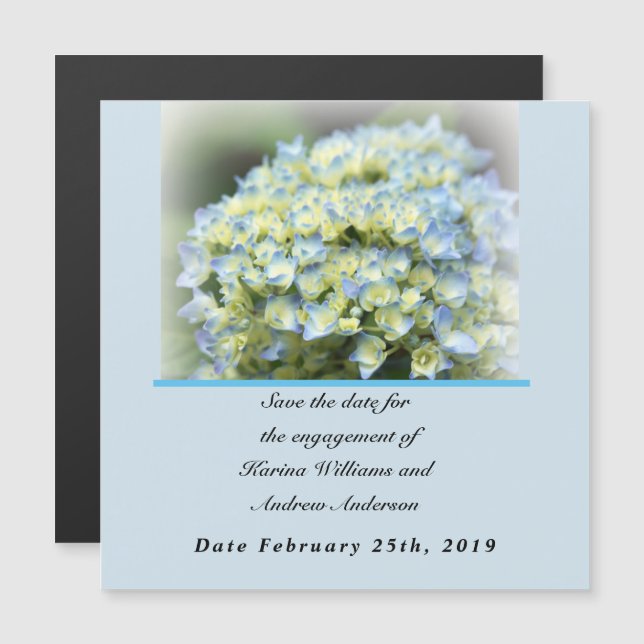 Convite Guarde a placa magnética fina de data (Frente/Verso)