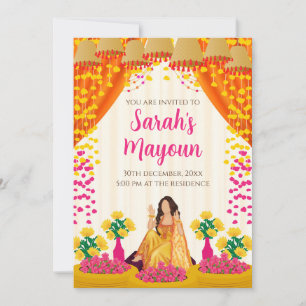 Convite Haldi Mayoun convida & Haldi