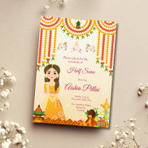 Convite Half Saree convite Half Sari