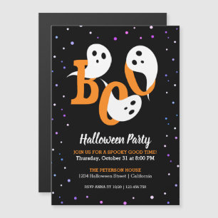 Convite Halloween Boo Fantasma Confetti Invation Magnet