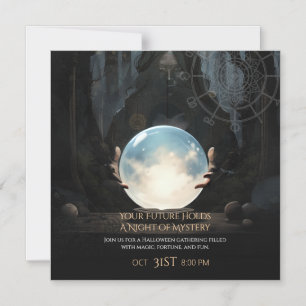 Convite Halloween Mystical Crystal Ball Fortune