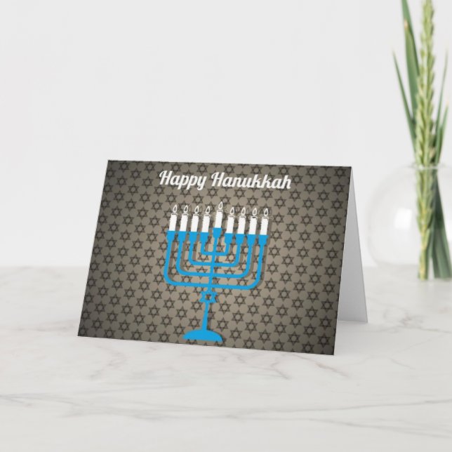 Convite hanukkah negro feliz (Frente)