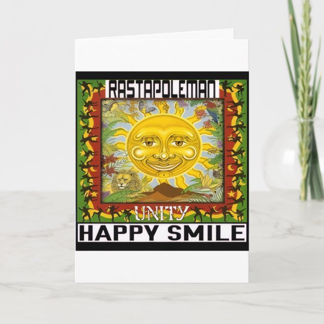 Convite Happy smile rasta blessed (Frente)