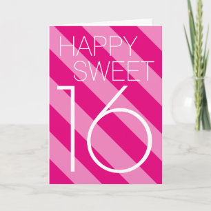 Convite Happy Sweet 16 Birthday card design for teen girl