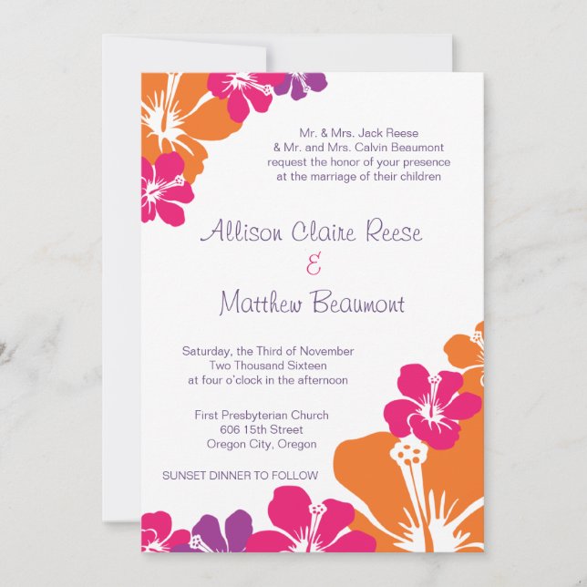 Convite havaiano (Frente)