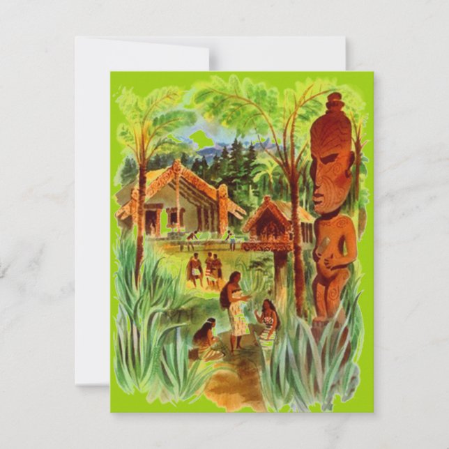 CONVITE havaiano tropical dos nativos do PARTIDO (Frente)