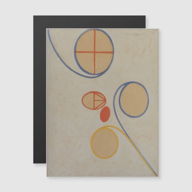 Convite Hilma Af Klint, Estrela de Sete Pontos No2, Abstra (Frente/Verso)