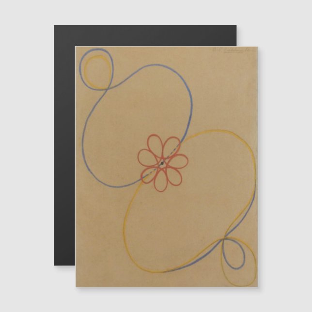 Convite Hilma Af Klint, Estrela de Sete Pontos No5, Abstra (Frente/Verso)