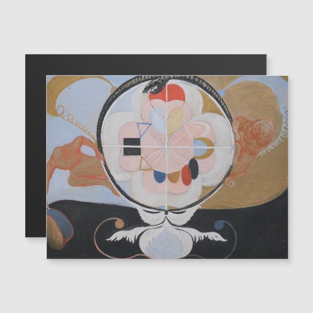 Convite Hilma Af Klint, The Evolution No.13, Abstrato Art (Frente/Verso)