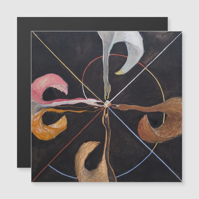 Convite Hilma Af Klint, The Swan No.7, Abstrato Art (Frente/Verso)