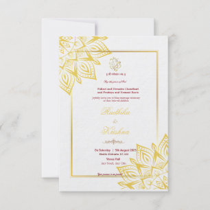Convite hindu indiano Ganesha para casamento