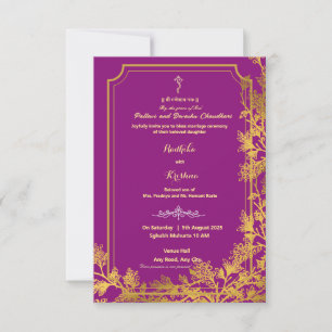Convite hindu indiano Ganesha para casamento