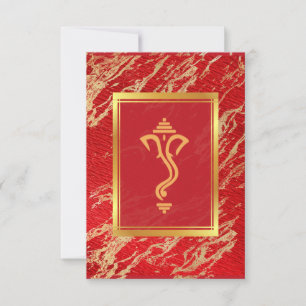 Convite hindu indiano Ganesha para casamento