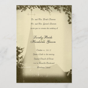 Convite histórico do casamento da ilha de Mackinac