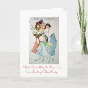 Convite Holiday Christmas Tea Party Invitation