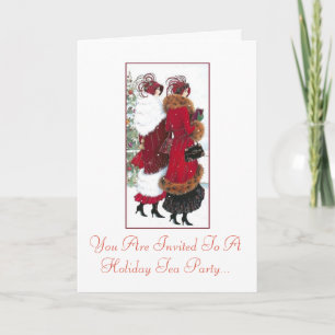 Convite Holiday Tea Party Invitation Vintage ladies